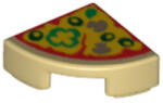 LEGO® Alkatrészek (Pick a Brick) Bézs 1x1 negyedkör Csempe Pizzaszelet Festéssel 6175469 (6175469)