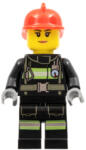 LEGO® Minifigurák Fire - Reflective Stripes with Utility Belt, Red Fire Helmet, Peach Lips Closed Mouth Smile cty0963 (cty0963)