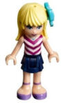 LEGO® Minifigurák Stephanie - Sötétkék Rövid Szoknyában és Magenta Csaíkos Felsőben frnd184 (frnd184)
