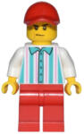LEGO® Minifigurák Hot Dog Vendor - Red Legs and Cap, Sweat Drops cty1434 (cty1434)
