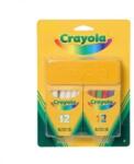Crayola Crayola: 2 x 12 db pormentes kréta törlővel (98268) - aqua