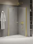 NEW TRENDY New Soleo Light Gold cabină de duș 110x80 cm dreptunghiular auriu luciu/sticlă transparentă K-1837 (K1837)