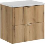 Comad Set dulap Comad Nova Oak NOVA OAK A 82-60-2S, blat Comad Nova White NOVA WHITE 89-60 (SETNOABWHITE60CMS)