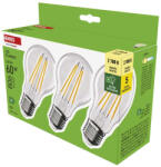 EMOS EMOS ZF5147.3, LED izzó Filament A60 / E27 / 3, 8 W (60 W) / 806 lm / meleg fehér 3db (ZF5147-3)
