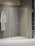 NEW TRENDY New Soleo Light Gold cabină de duș 90x70 cm dreptunghiular auriu luciu/sticlă transparentă K-1829 (K1829)
