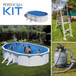 Pontaqua KIT 5 fémfalas családi medence szett 5, 0 x 3, 0 x 1, 2 m (FFA_608)