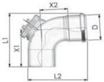 Tricox PPs ellenőrző könyök 87° 200mm (PET95) - brs