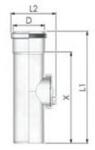 Tricox PPs ellenőrző egyenes idom 60mm (PEE10) - brs
