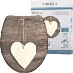 Eisl WC-ülőke Wood Heart Duroplast leeresztő automatikával és gyorszárral (82377)