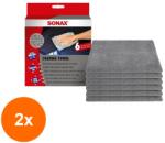 SONAX Set 2 x 6 Laveta din Microfibra pentru Indepartarea Straturilor de Vopsea, 40 x 40 cm, Sonax (DEM-2xMDR-451100)