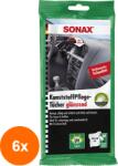 SONAX Set 6 x 10 Servetele Auto Umede pentru Suprafetele din Plastic, cu Efect Lucios, Sonax (DEM-6xMDR-415100)