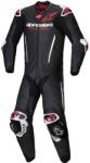 Alpinestars GP-R7 Tech-Air ready/kompatibilis egyrészes bőr motoros overál fekete-fehér-fluo piros
