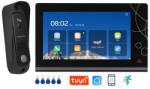  Intelligens video kaputelefon rendszer, CRISTALIS SALE, 7 hüvelykes képernyő 5 hozzáférési kulccsal, vezeték nélküli Tuya Smart/Smart Life, 1080P Full HD, éjszakai látás, Micro SD támogatás,