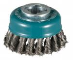 Makita acélhuzal csésze kefével fonott huzal átmérő 0, 35 mm X-LOCK 80 mm D-73374 (D-73374)