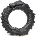 Creature Cocks XR Brands - Black Caiman Silicone Cock Ring - Black