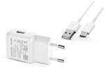 Samsung gyári USB hálózati töltő adapter + USB Type-C adatkábel - 5V/2A - EP-TA200EWE + EP-DN930 Type-C - fehér (ECO csomaglás) (B07V23QJ82)