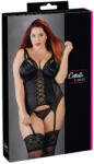 Cottelli Collection Plus Size - variálható harisnyatartós felső (fekete) (26321871061) - pleasure4you