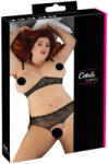 Cottelli Collection Plus Size - gyöngyös melltartó szett (fekete) (22129001071) - pleasure4you