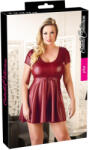 Cottelli Collection Plus Size - A-vonalú miniruha (bordó) (27169923051)