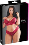 Cottelli Collection Plus Size - puha csipke melltartó szett (piros) (22124043081) - pleasure4you