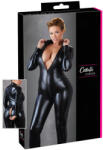 Cottelli Collection Plus Size - fényes hosszúujjú party overall (fekete) (27303401071)