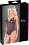 Cottelli Collection - csipkés, gyöngyös nyitott body (fekete) (26424251031) - pleasure4you