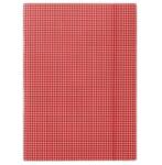 DONAU Gumis mappa, karton, A4, kockás, DONAU, piros (DFEP041) - fiorex