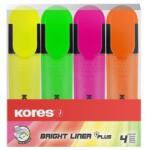 Kores Szövegkiemelő készlet, 0, 5-5 mm, KORES, 4 különböző szín - 4db (IK36140)