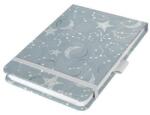 Sigel Jegyzetfüzet, exkluzív, 110x79 mm, pontrácsos, 79 lap, keményfedeles, SIGEL "Jolie" Cosmic Fantasy Grey (SIJN348) - fiorex