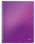 Leitz Spirálfüzet, A4, kockás, 80 lap, LEITZ "Wow", lila (E46380062) - fiorex