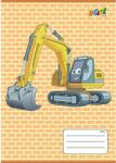 Victoria Füzet, tűzött, A5, vonalas, 32 lap, 1. osztály, COOL BY VICTORIA, "Excavator", "14-32 (ISVFC47) - fiorex