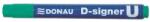 DONAU Alkoholos marker, 2-4 mm, kúpos, DONAU "D-signer U", zöld (D7371Z) - fiorex