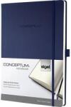 Sigel Jegyzetfüzet, exkluzív, A4, vonalas, 97 lap, keményfedeles, SIGEL "Conceptum", éjkék (SICO647) - fiorex