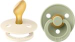 BIBS - Set 2 suzete Colour Latex, tetina anatomica, 6 luni +-Ivory/Sage