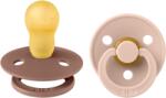 BIBS - Set 2 suzete Colour Latex, tetina rotunda, 18 luni +-Blush/Woodchuck
