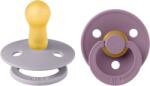 BIBS - Set 2 suzete Colour Latex, tetina rotunda, 6 luni +-Fossil Grey/Mauve