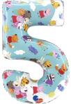 BP Balon din folie pentru aniversare, cifra 5 - Peppa Pig 66 cm