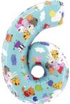BP Balon din folie pentru aniversare, cifra 6 - Peppa Pig 66 cm