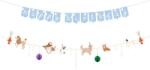 PartyDeco Banner Happy Birthday - Cățeluși, 210 cm