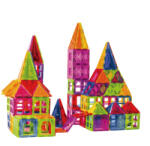  Set piese magnetice de construit din abs forme geometrice Magnetic Tiles 88 de piese (102908)