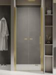 NEW TRENDY New Soleo Light Gold zuhanyajtók 90 cm dönthető arany fényes/átlátszó üveg D-0456A