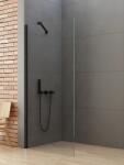 NEW TRENDY New Soleo Black zuhanykabin fal walk-in 110 cm fekete matt/átlátszó üveg K-0771 (K0771)