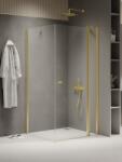 NEW TRENDY New Soleo Light Gold zuhanykabin 120x70 cm négyszögletes arany fényes/átlátszó üveg K-1869