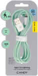 Blavec Cable Candy fonott - USB - Lightning - 2, 4A 3 méter (CCA-UL24GN30) zöld Lightning USB kábel
