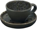 LE COQ PORCELAINE LE COQ Phobos Espresso csésze aljjal, magasság: 45 mm, átmérő: 105 mm, fekete, kék