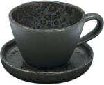 LE COQ PORCELAINE LE COQ Phobos Kávéscsésze aljjal, magasság: 65 mm, ø: 120 mm, fekete, kék