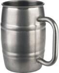APS „Beer Mug söröskorsó, magasság: 130 mm, átmérő: 85 mm, antik hatású rozsdamentes acél