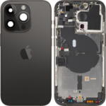 Apple Piese si componente Capac Baterie Apple iPhone 14 Pro, Cu Carcasa Mijloc, Negru (Space Black), Swap (cap/ai14p/cu/ne/sw)