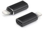 Gigapack Adapter (Type-C aljzat - lightning, adatátvitel és töltés) FEKETE GP-90783 (GP-90783)