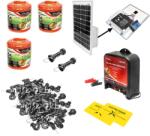 WOLF-Garten Kit complet gard electric 12V 3.5 Joule, lungime fir 1500m, panou solar 20W, baterie 12V/17Ah, 200 izolatori si maner poarta Breckner Germany (BK87570)